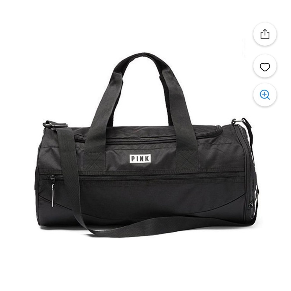 PINK Victoria's Secret Classic Black Duffel Bag